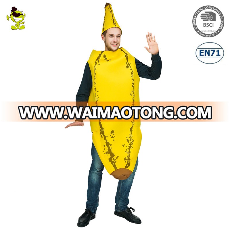 2018 Adult fruit outfits wholesale party costumes stale banana costume