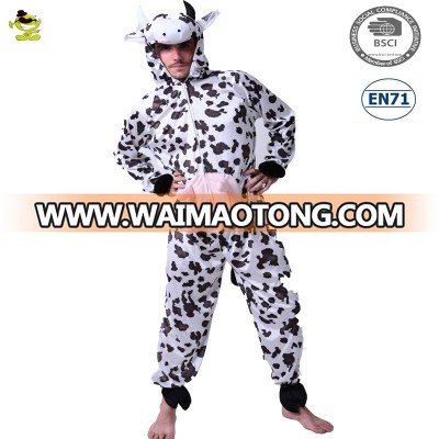 Carnival party brown cow costume animal adult cow mascot costume